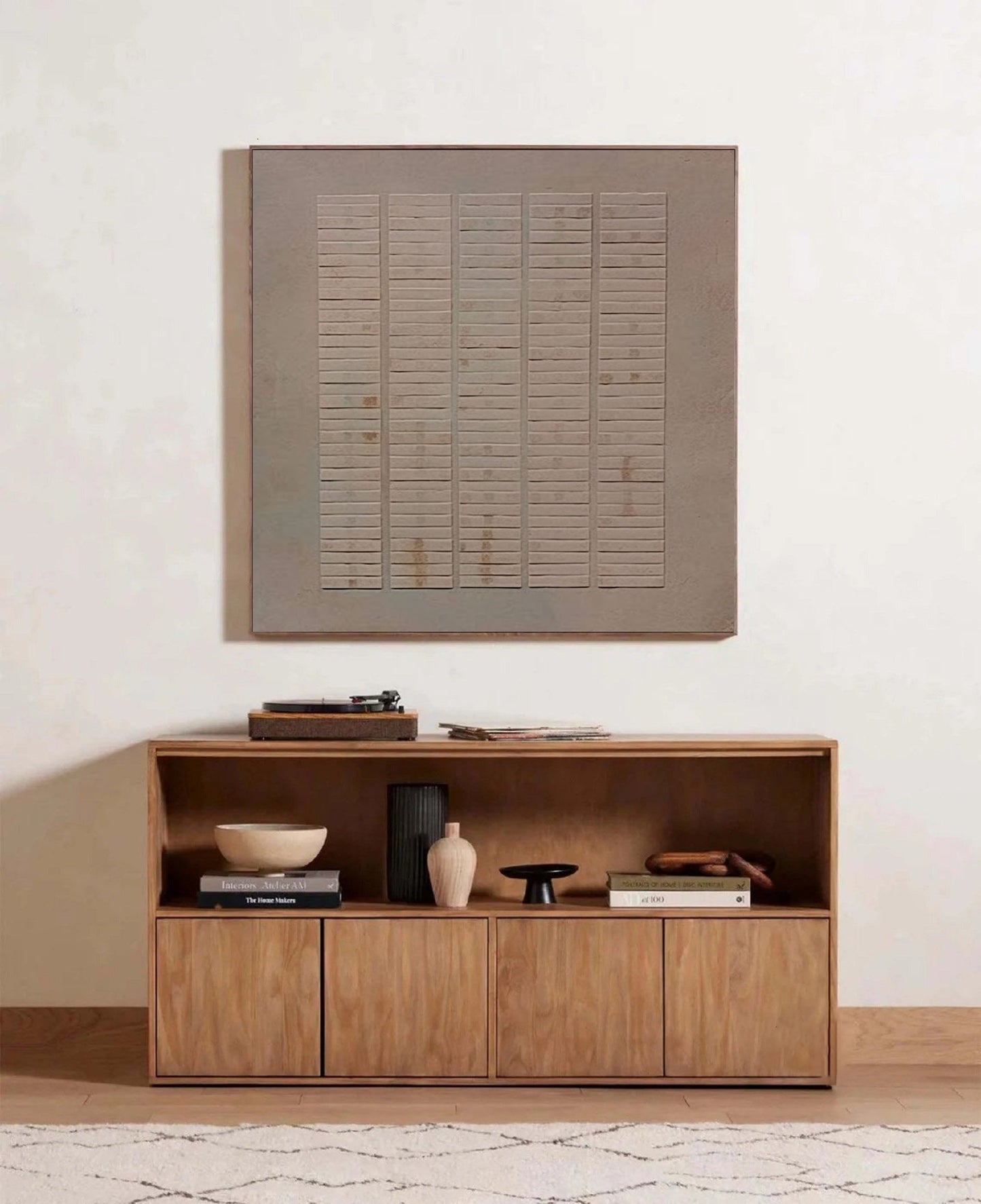 Contemporary Abstract Wall Art for Modern Home Decor in Neutral Tones
