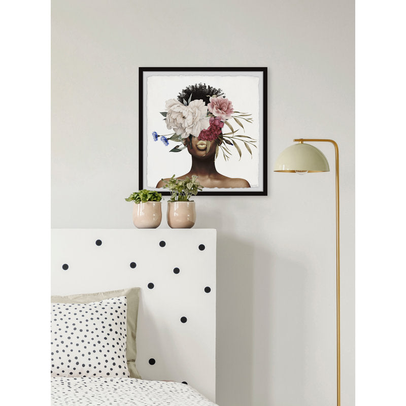 Floral Embrace: Beautiful Woman Portrait in Oil