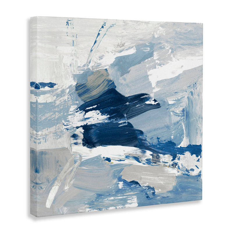 Elegant Abstract Blue Oil Painting for Contemporary Home Decor