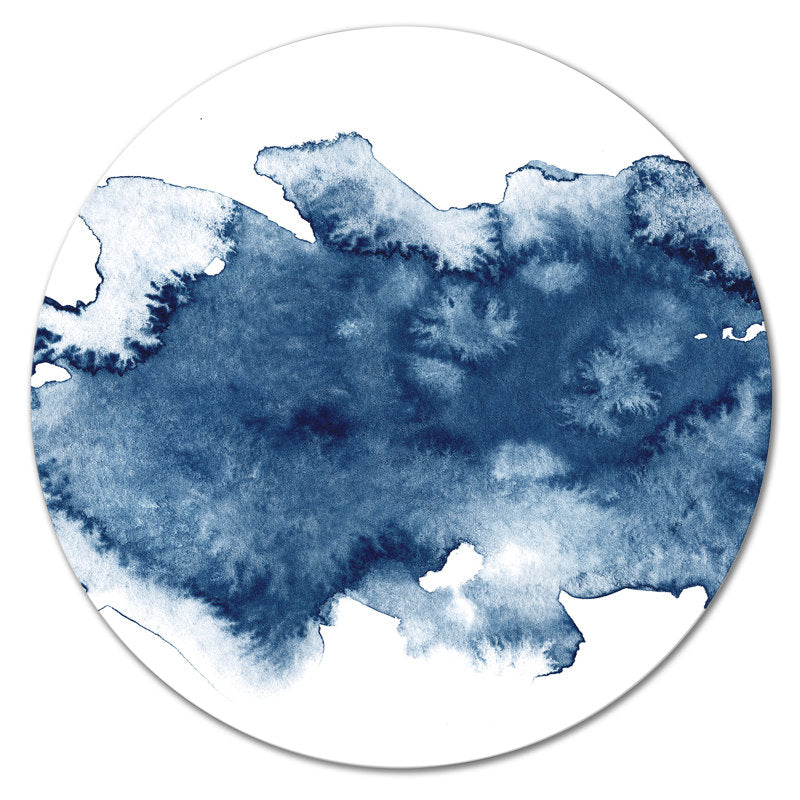 Elegant Abstract Blue Landscape - Modern Oil Painting for Home Decor