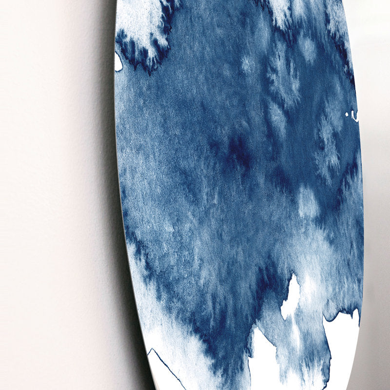 Elegant Abstract Blue Landscape - Modern Oil Painting for Home Decor