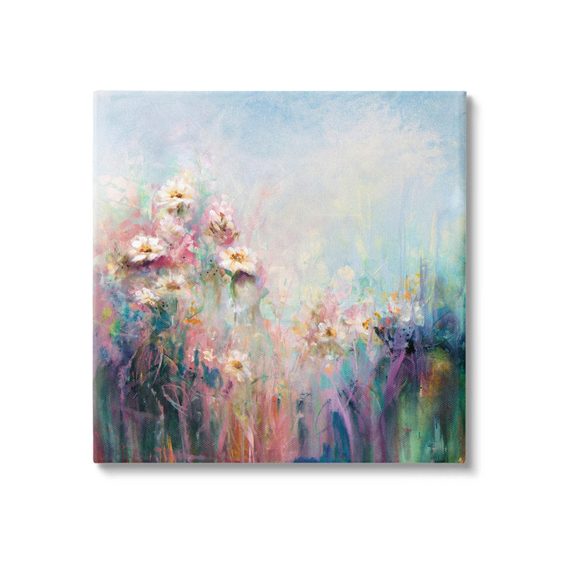 Vibrant Abstract Flower Garden Canvas Art for Home Décor