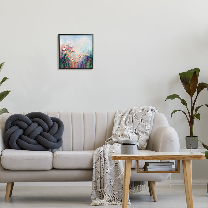 Vibrant Abstract Flower Garden Oil Painting – Colorful Wall Art for Bright Spaces