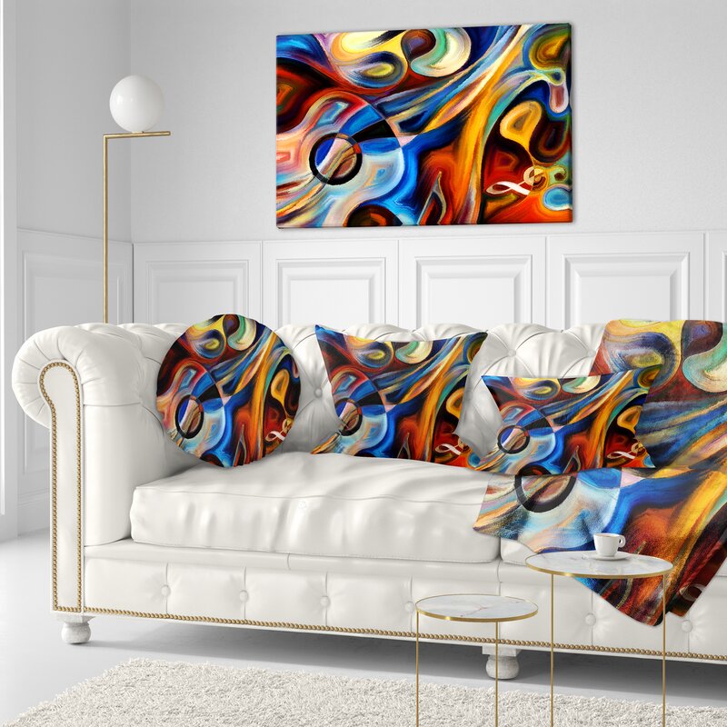 Vibrant Abstract Oil Painting of Music and Rhythm in Dynamic Color Swirls