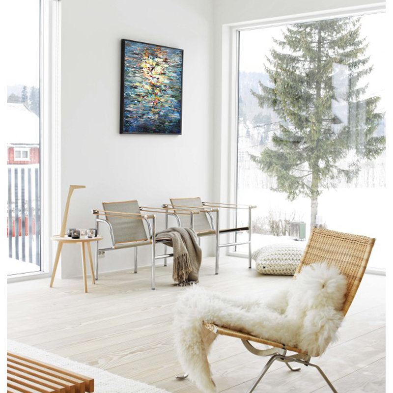 Enchanting Abstract Water Lily Oil Painting for Modern Art Lovers