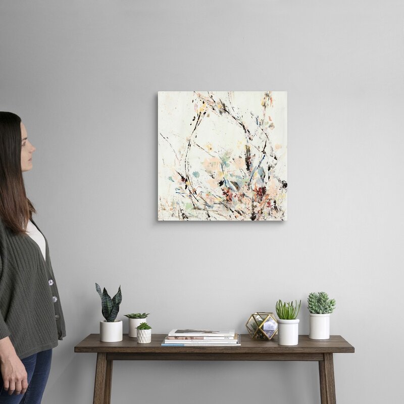 Serene Floral Abstract Oil Painting for Elegant Home Decor