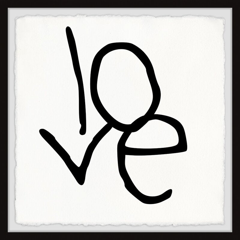 Love Art Print - Modern Minimalist Oil Painting for Home Decor
