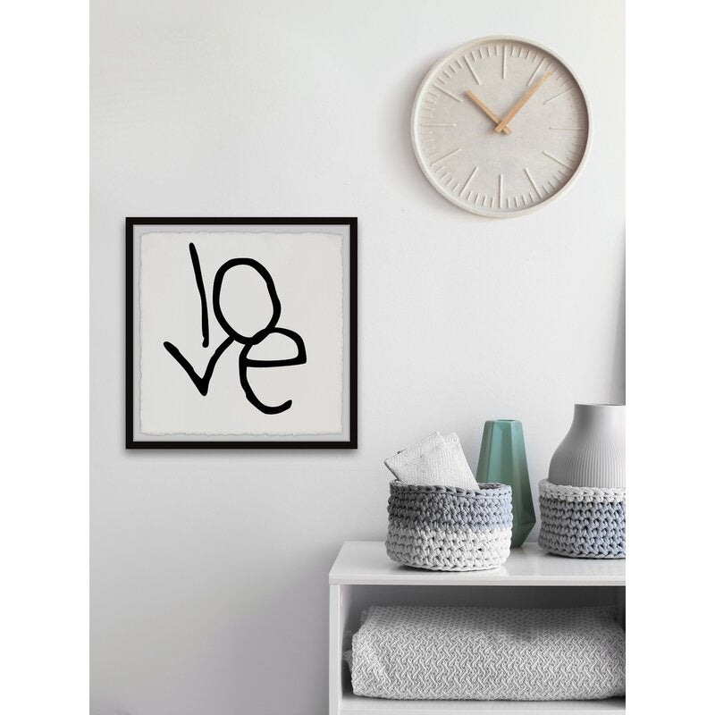 Love Art Print - Modern Minimalist Oil Painting for Home Decor