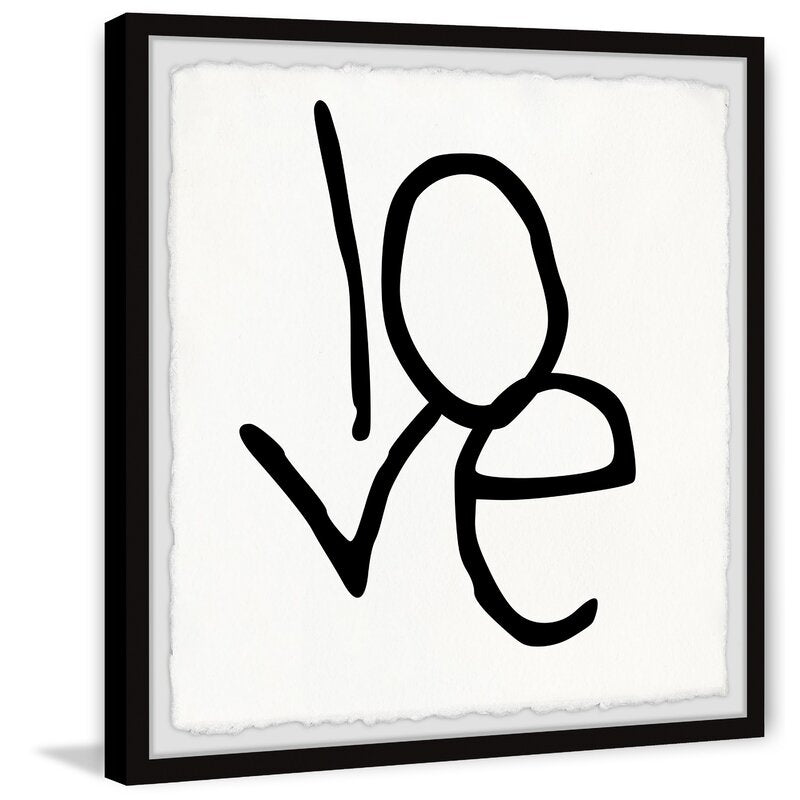 Love Art Print - Modern Minimalist Oil Painting for Home Decor