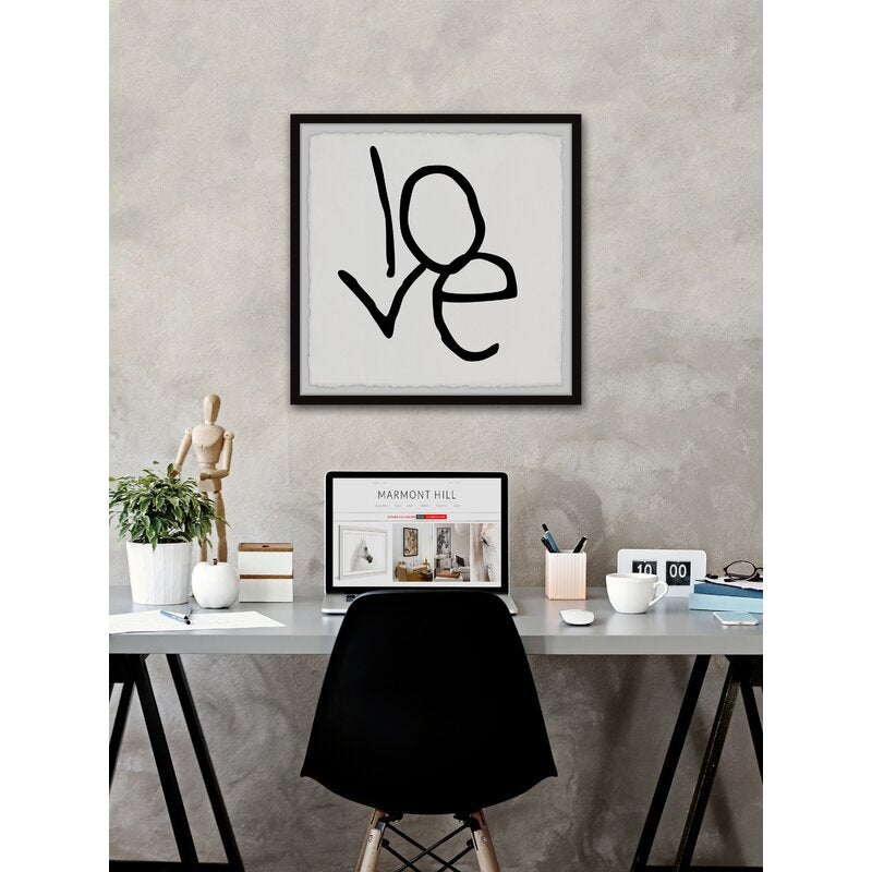 Love Art Print - Modern Minimalist Oil Painting for Home Decor