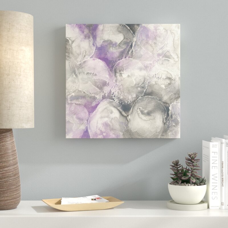 Vibrant Amethyst Circle Abstract Oil Painting for Home Decor and Art Lovers