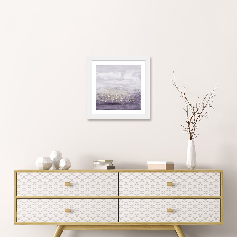 Elegant Amethyst Glitter Abstract Oil Painting for Modern Home Decor