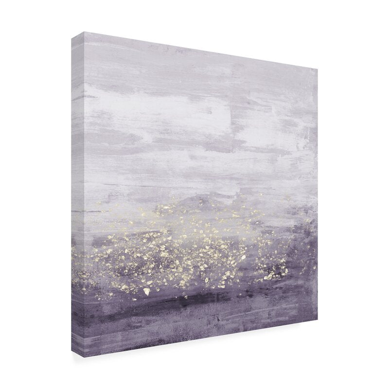 Amethyst Glitter Abstract Oil Painting