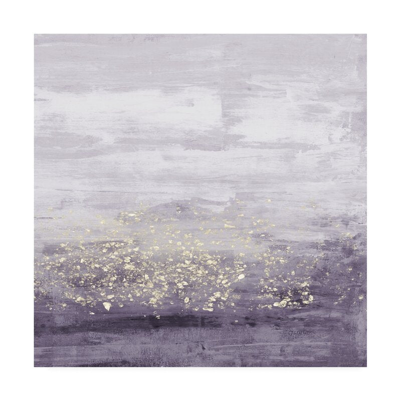 Amethyst Glitter Abstract Oil Painting