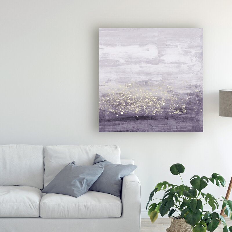 Amethyst Glitter Abstract Oil Painting
