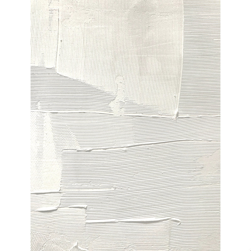Textured White Abstract Oil Painting for Modern Home Décor