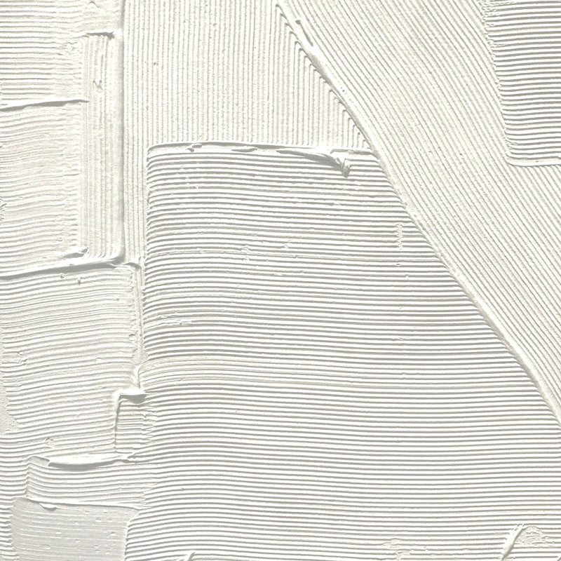 Textured White Abstract Oil Painting