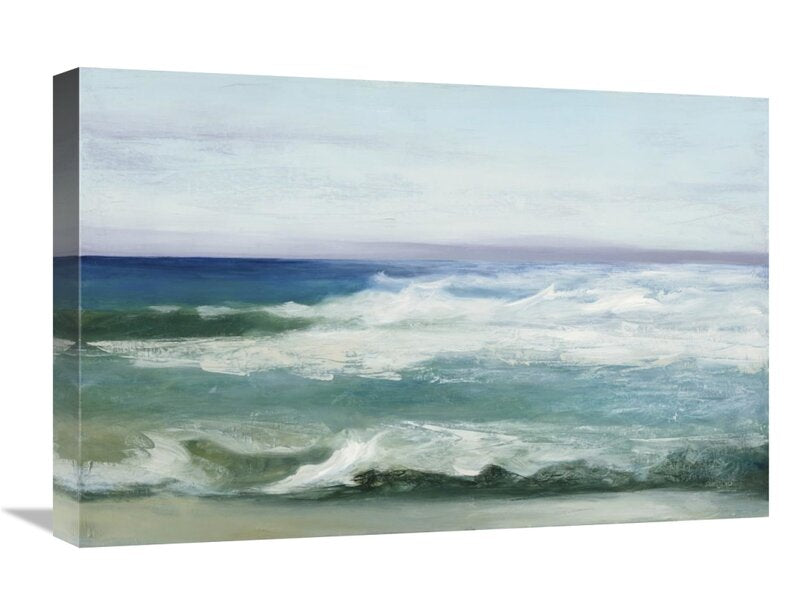 Serene Azure Ocean Waves Oil Painting