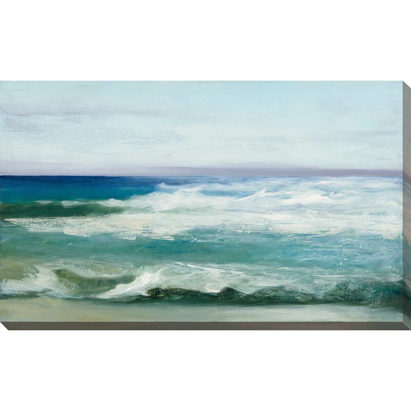 Serene Azure Ocean Waves Oil Painting