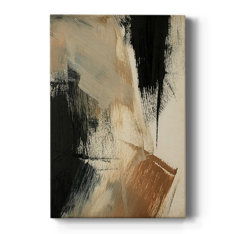 Abstract Oil Painting with Earthy Tones and Modern Brushstrokes for Home Decor