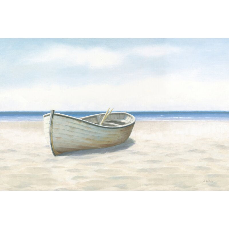 Serene Beach Landscape with Rowboat