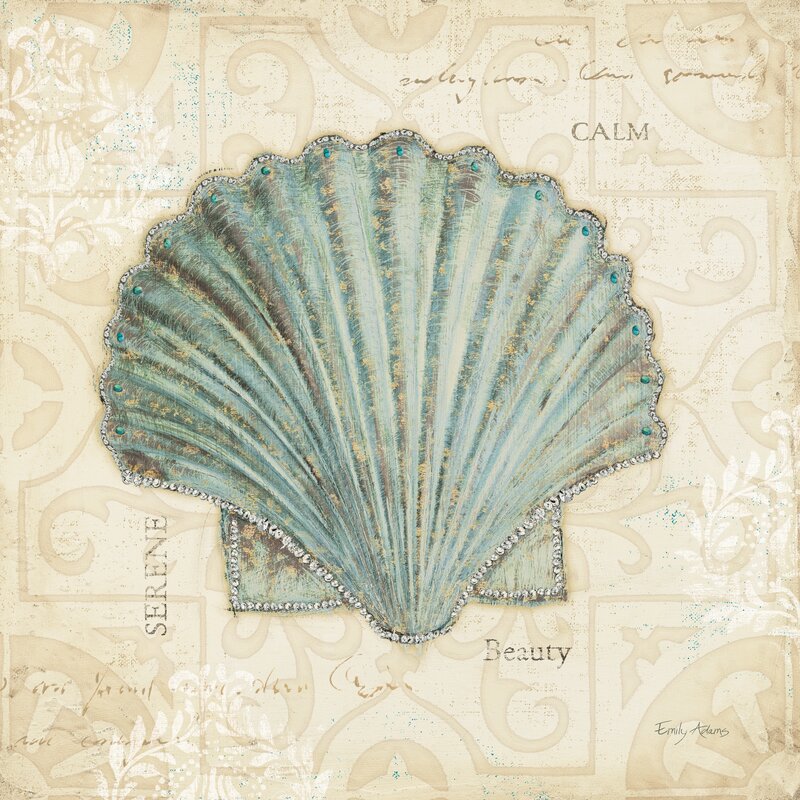 Serene Coastal Shell Art Print - Elegant Beach Treasures