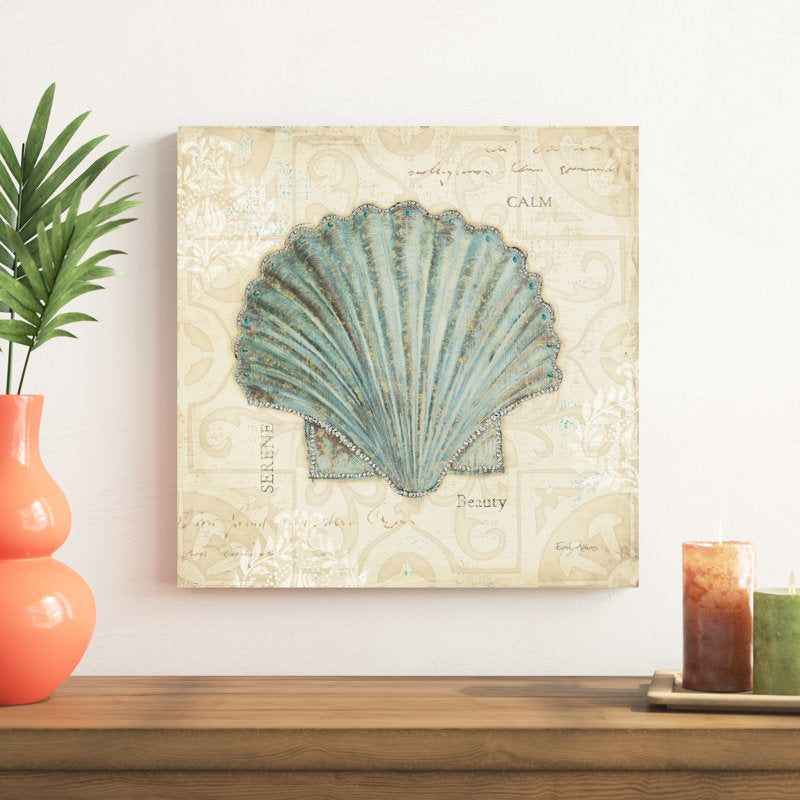 Serene Coastal Shell Art Print - Elegant Beach Treasures