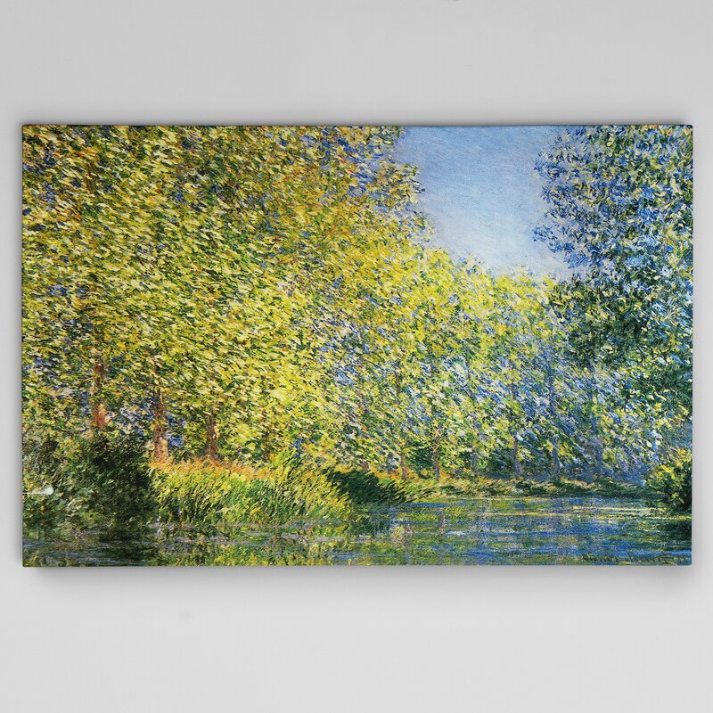 Serene River Bend Landscape Oil Painting