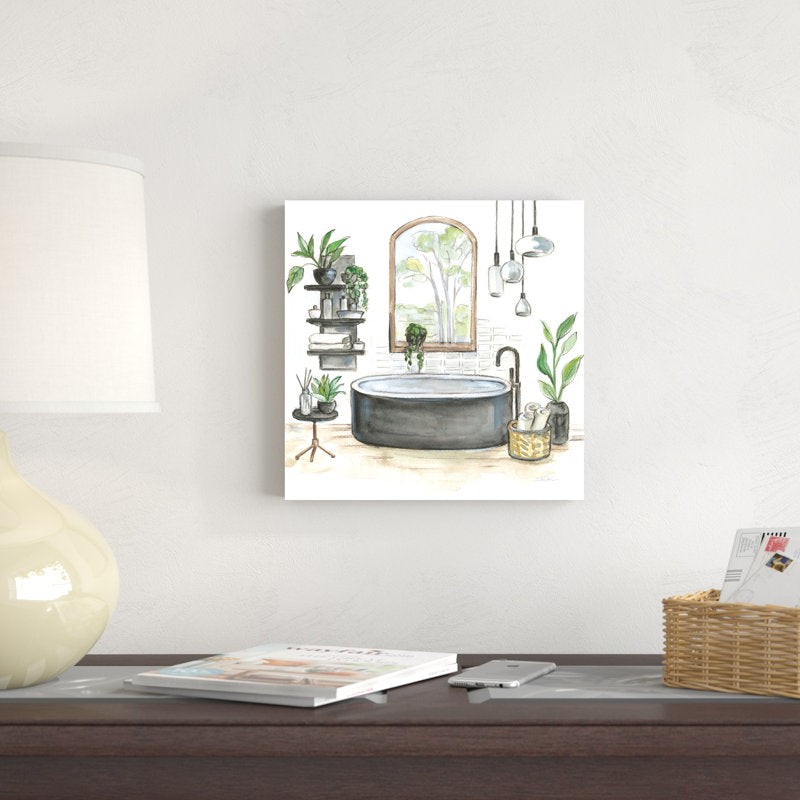 Stylish Black Bathtub Art for Modern Bathroom Decor