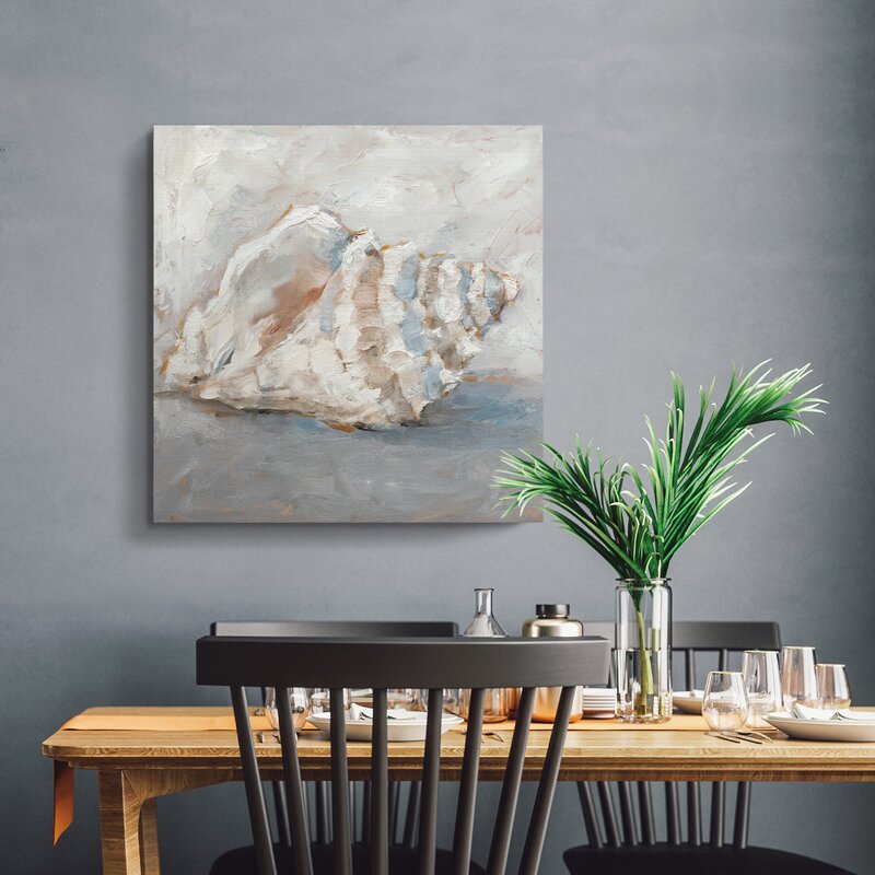 Elegant Coastal Shell Oil Painting for Home Décor and Nautical Inspiration