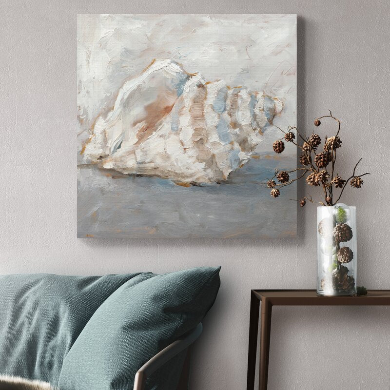 Elegant Coastal Shell Oil Painting for Home Décor and Nautical Inspiration