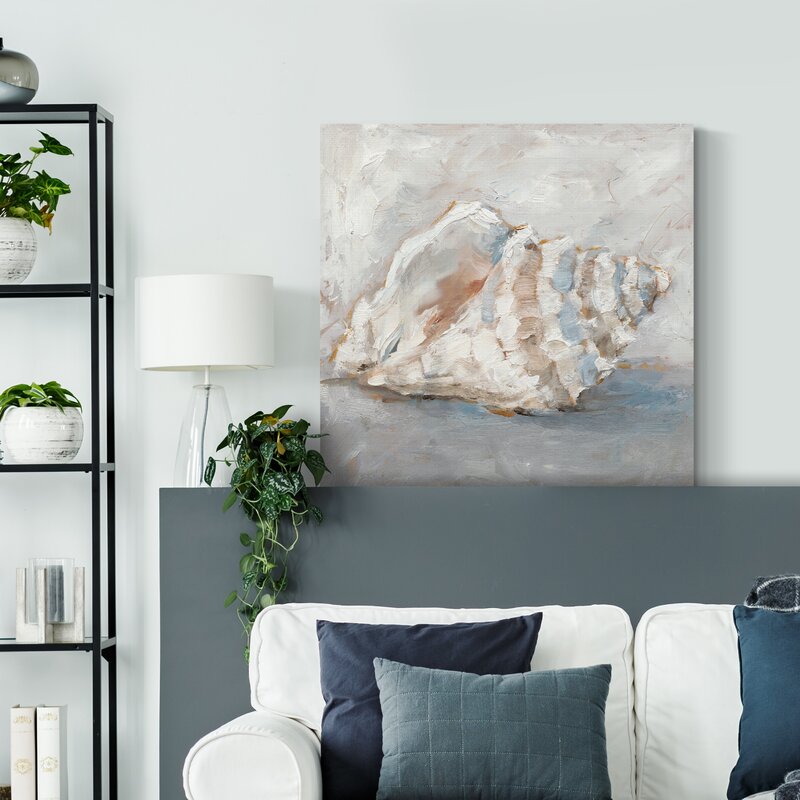 Elegant Coastal Shell Oil Painting for Home Décor and Nautical Inspiration