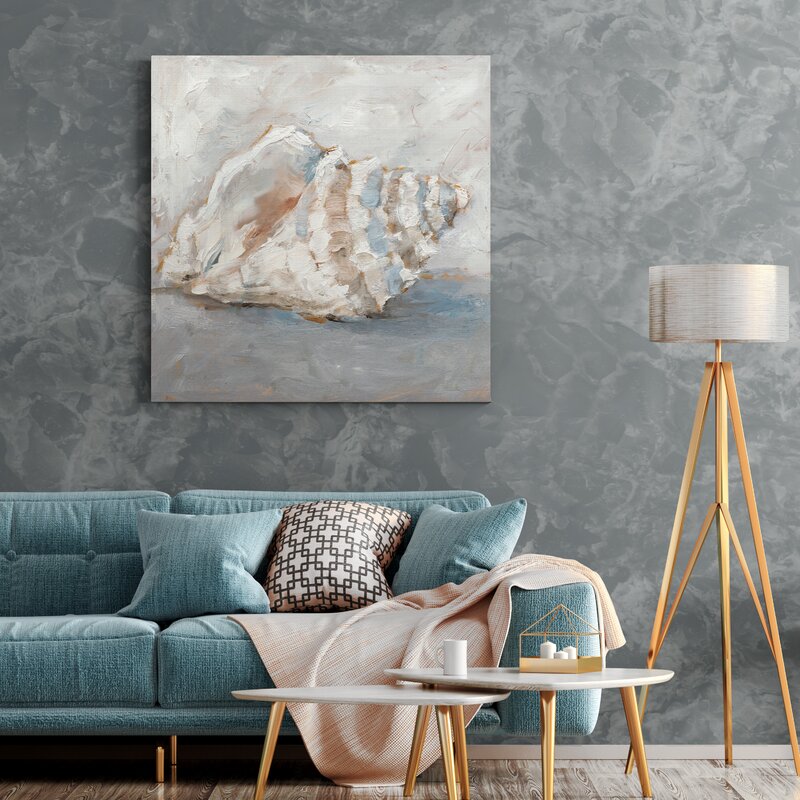 Elegant Coastal Shell Oil Painting for Home Décor and Nautical Inspiration