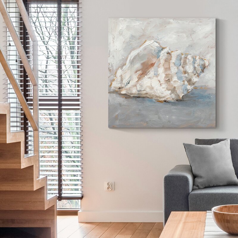 Elegant Coastal Shell Oil Painting for Home Décor and Nautical Inspiration