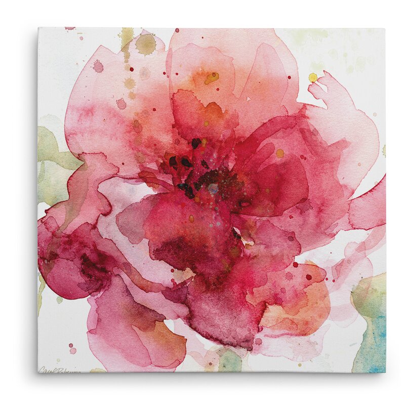 Vibrant Floral Oil Painting in Red and Pink Hues