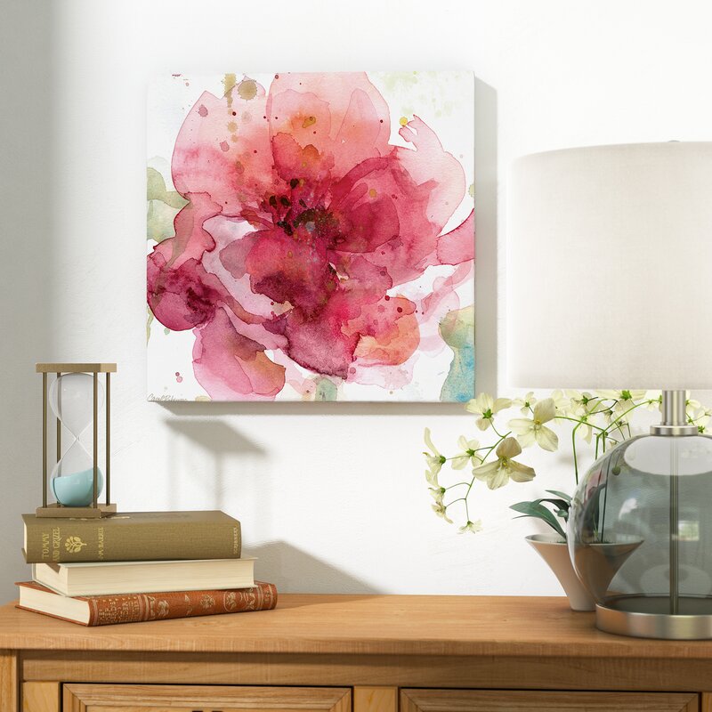 Vibrant Floral Oil Painting in Red and Pink Hues