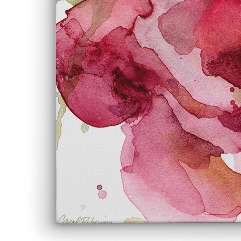 Vibrant Floral Oil Painting in Red and Pink Hues