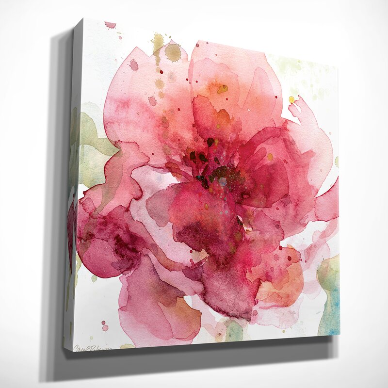Vibrant Floral Oil Painting in Red and Pink Hues