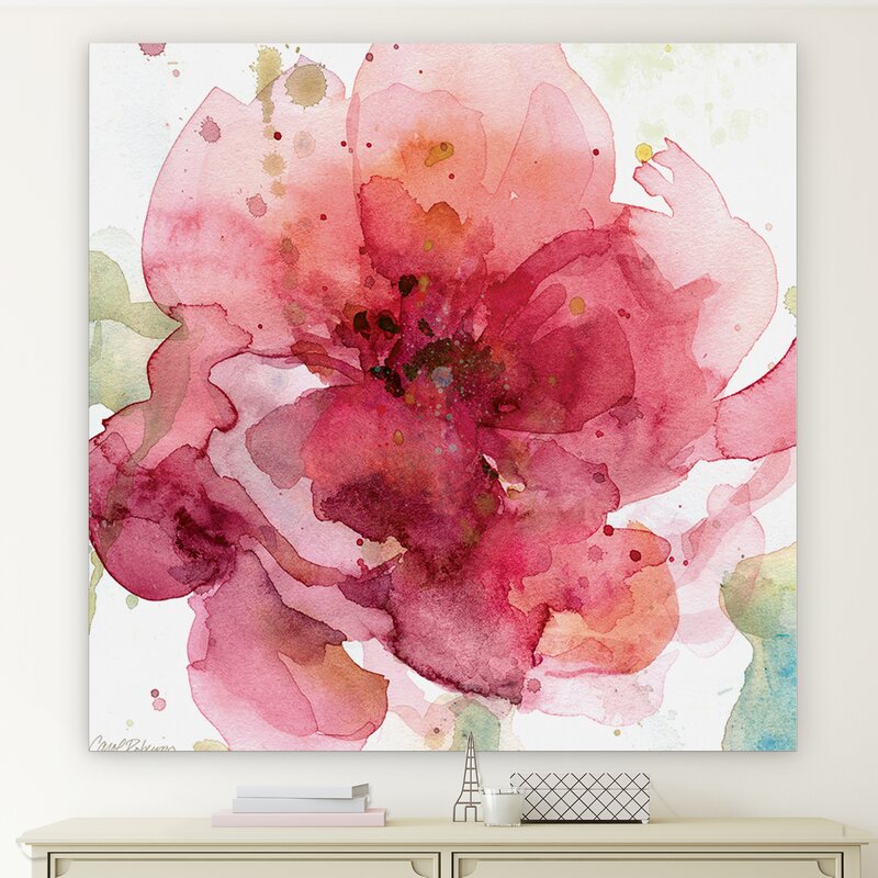Vibrant Floral Oil Painting in Red and Pink Hues