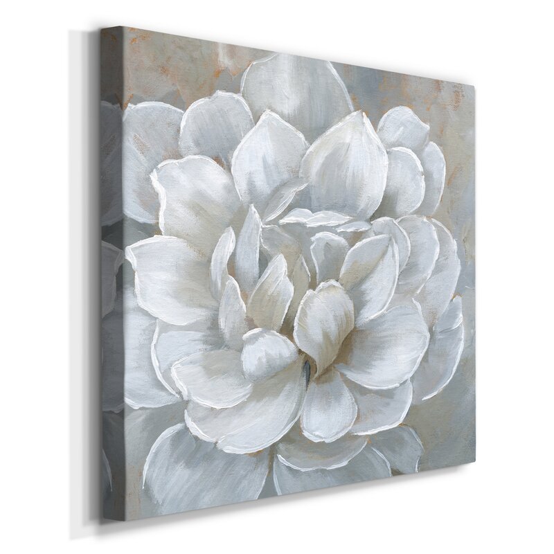Elegant White Flower Oil Painting for Contemporary Home Decor