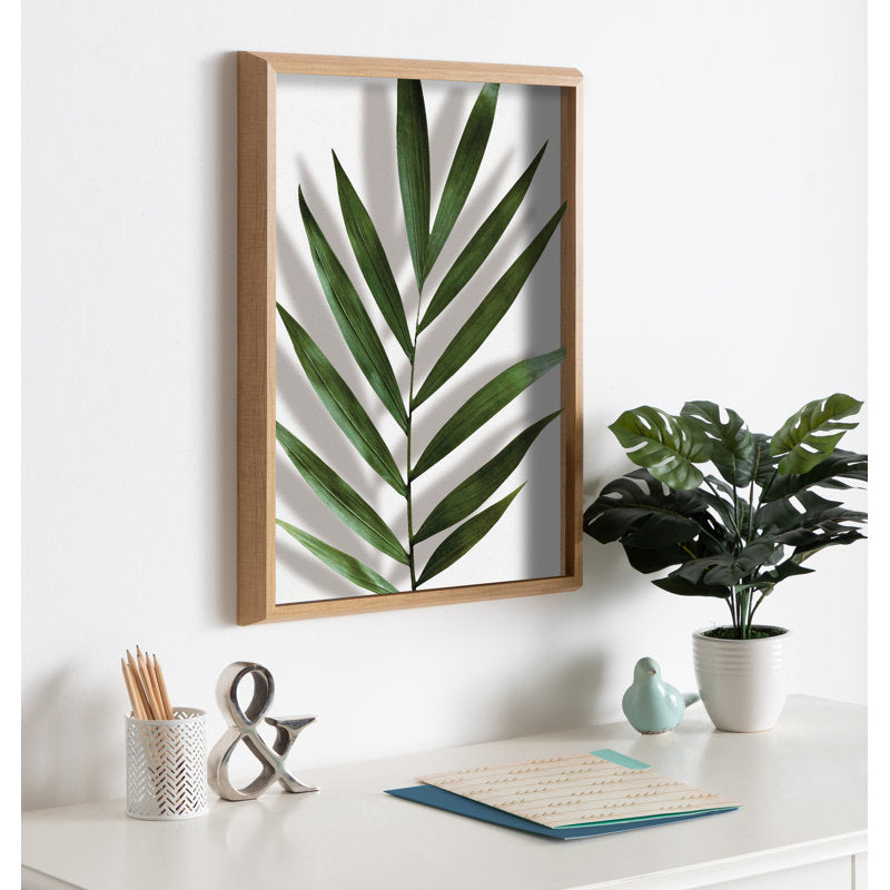 Elegant Botanical Oil Painting of Tropical Leaves for Modern Home Decor