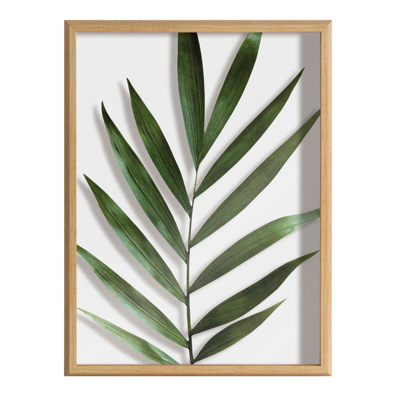 Elegant Botanical Oil Painting of Tropical Leaves for Modern Home Decor
