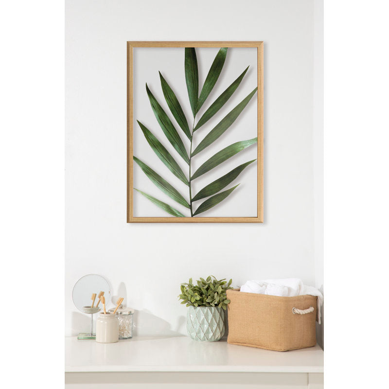 Elegant Botanical Oil Painting of Tropical Leaves for Modern Home Decor