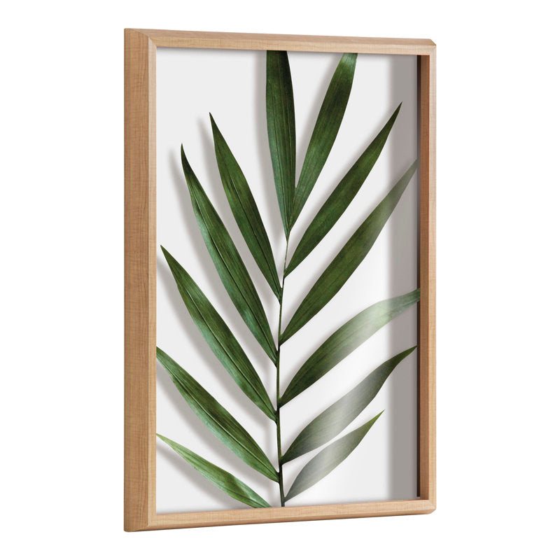 Elegant Botanical Oil Painting of Tropical Leaves for Modern Home Decor