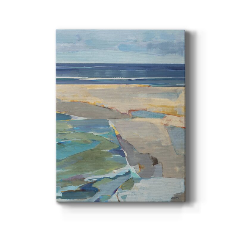Tranquil Coastal Landscape Oil Painting for Serene Home Decor