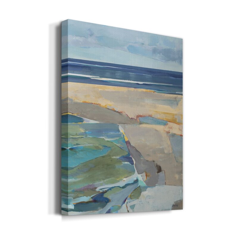 Tranquil Coastal Landscape Oil Painting for Serene Home Decor