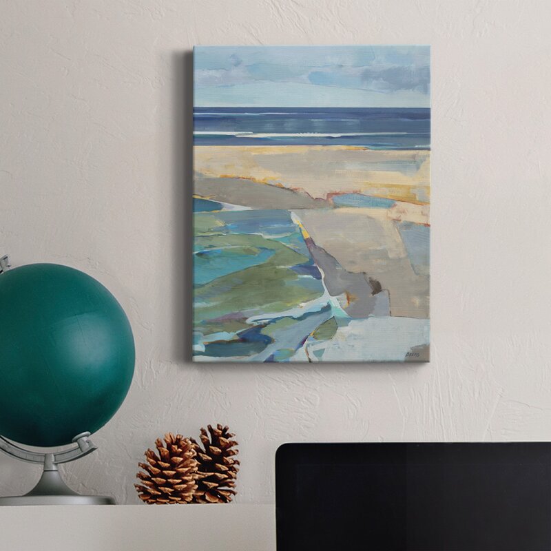 Tranquil Coastal Landscape Oil Painting for Serene Home Decor