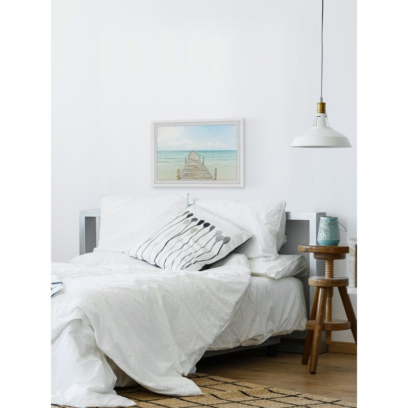Serene Coastal Pathway Oil Painting for Tranquil Home Décor