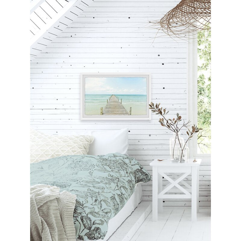 Serene Coastal Pathway Oil Painting for Tranquil Home Décor