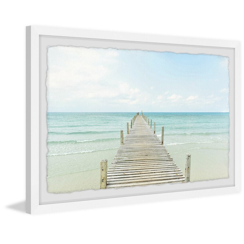 Serene Coastal Pathway Oil Painting for Tranquil Home Décor